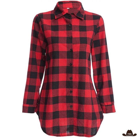 Chemise Country Femme Rouge