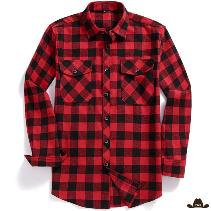 Chemise de Cowboy Grande Taille Rouge