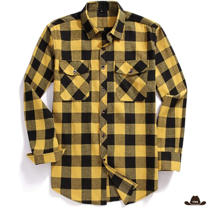 Chemise de Cowboy Grande Taille Jaune