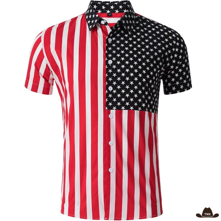 Chemise de Show Western Drapeau Américain