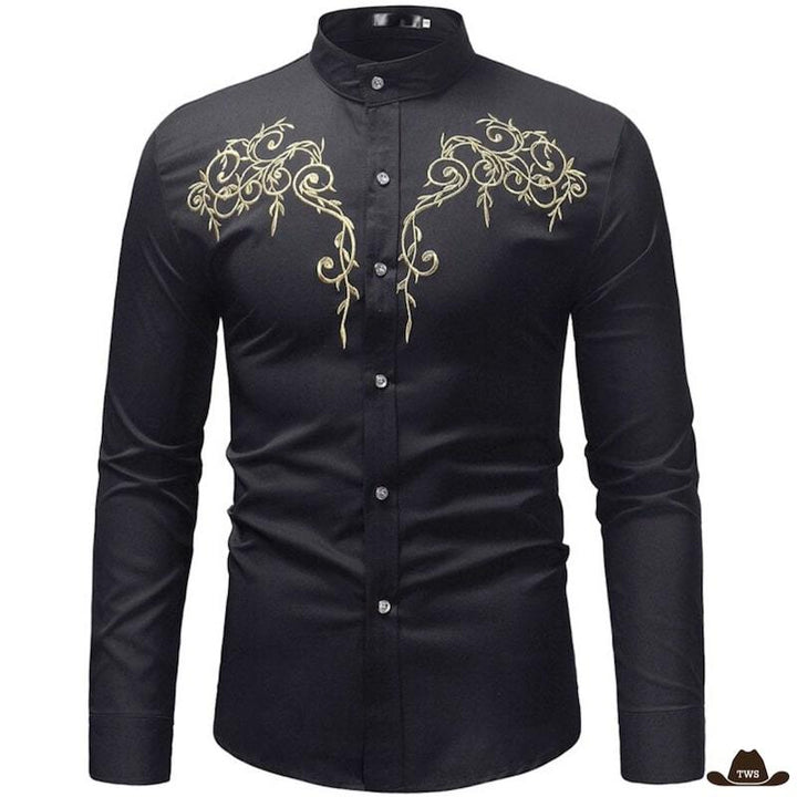 Chemise de Western Homme Noire