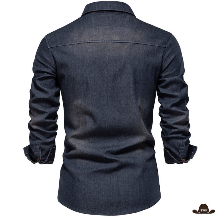 Chemise Western Bleue