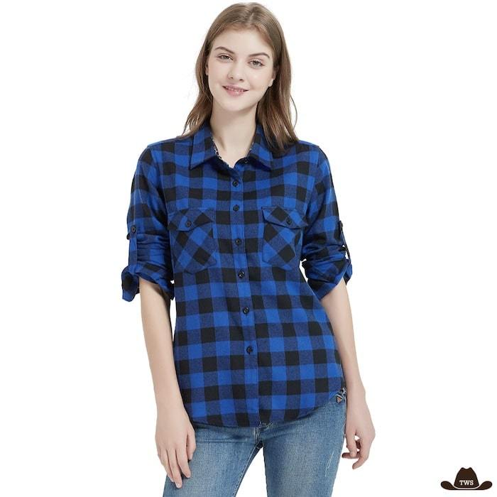 Chemise Bleu Country Femme