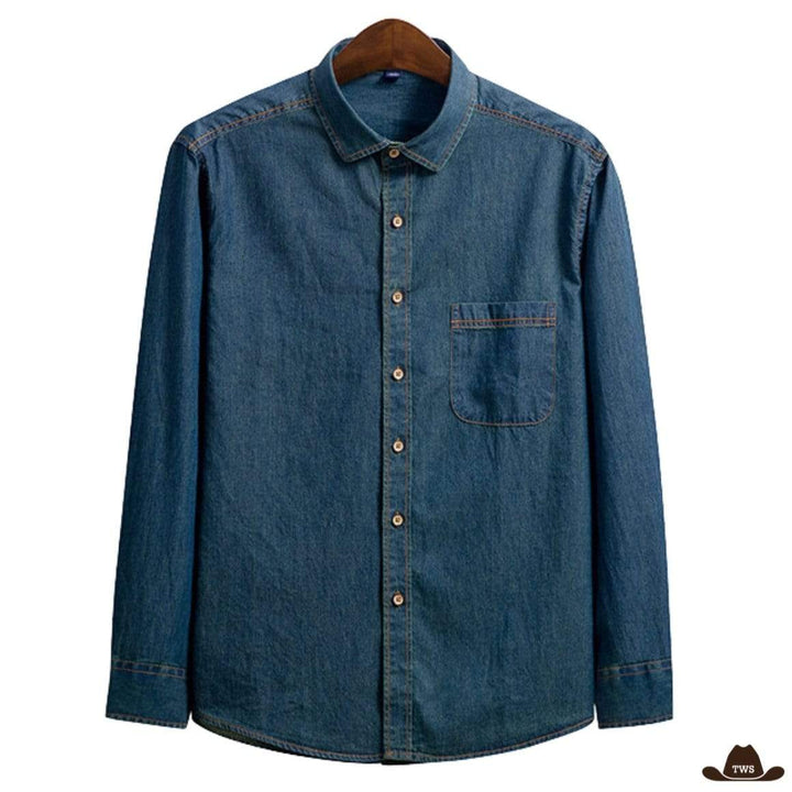 Chemise Western Denim Bleue