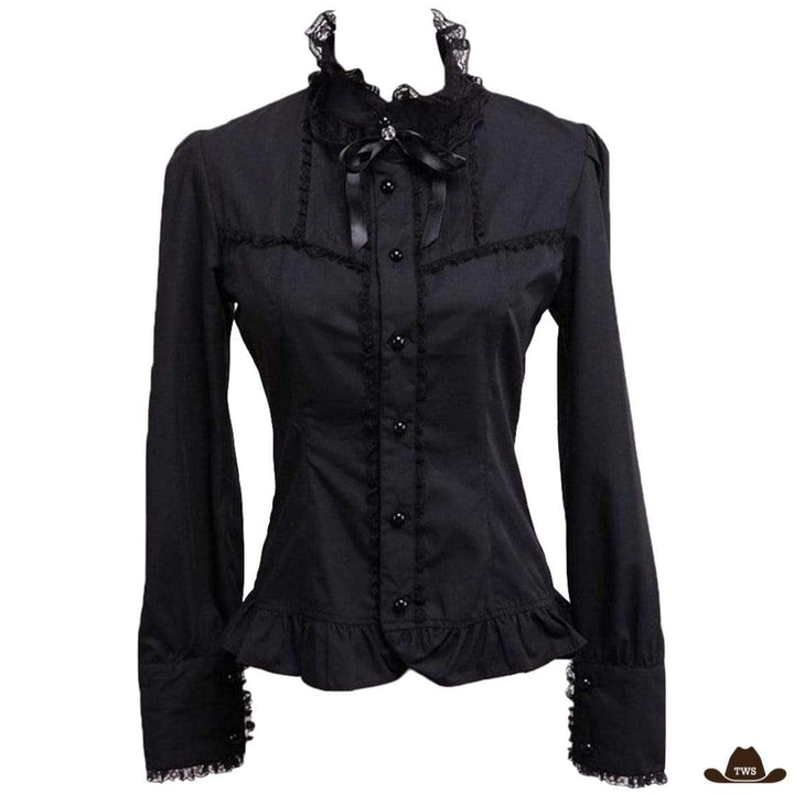 Chemise Noire Femme Country