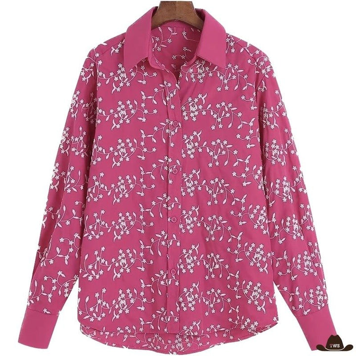 Chemise Rose Western