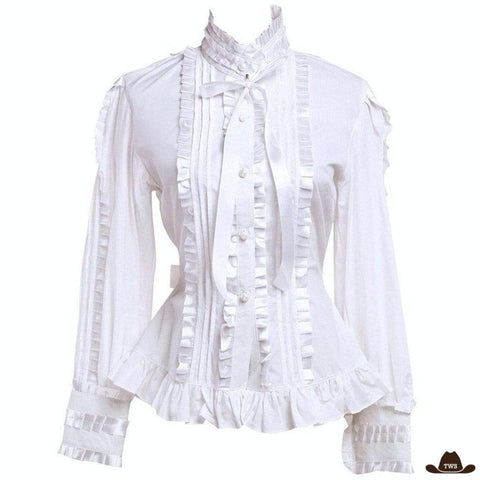 Chemise Style Western Blanche Femme