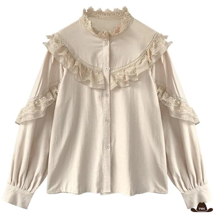 chemise western beige