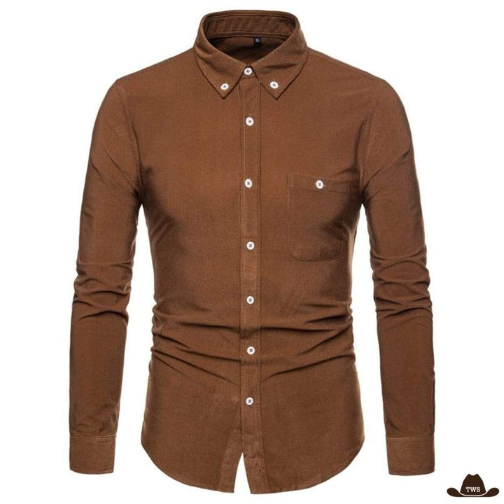 Chemise Western Velours Homme