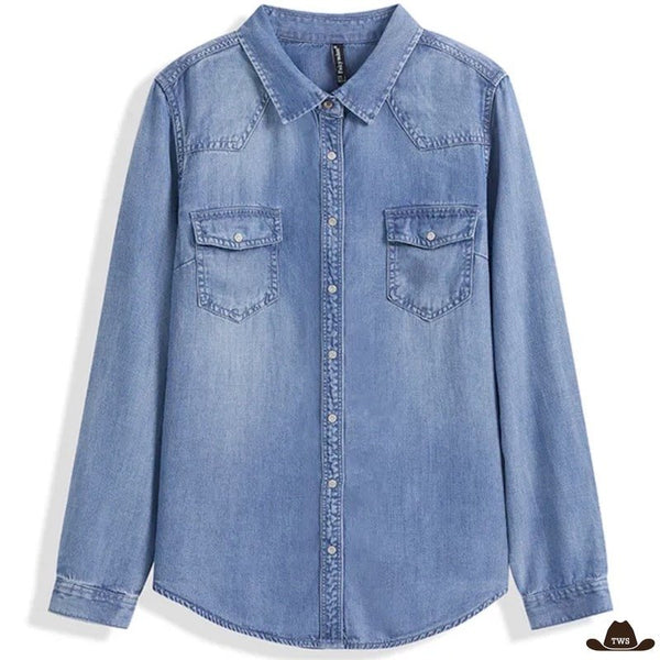 Chemise Western en Jean Femme