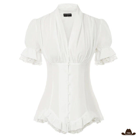 Chemise Western Femme Blanche