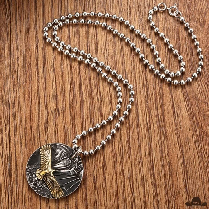 Collier Country Pour Homme Argent