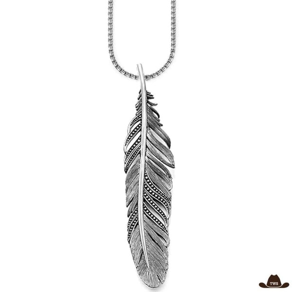 Collier de Plume en Argent