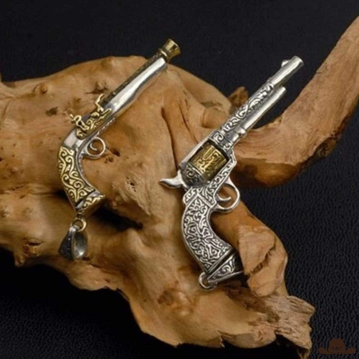 Pendentif Revolver Western