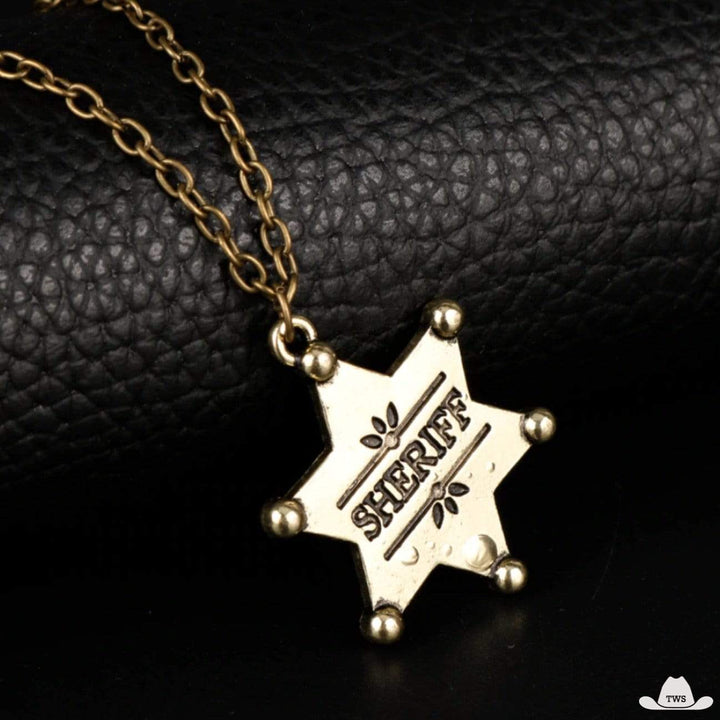 Collier western étoile de Sheriff