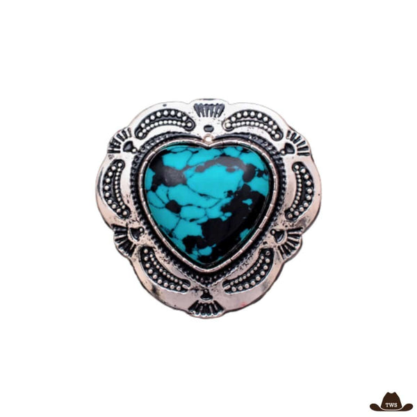 Conchos Cœur Turquoise (10 pièces)