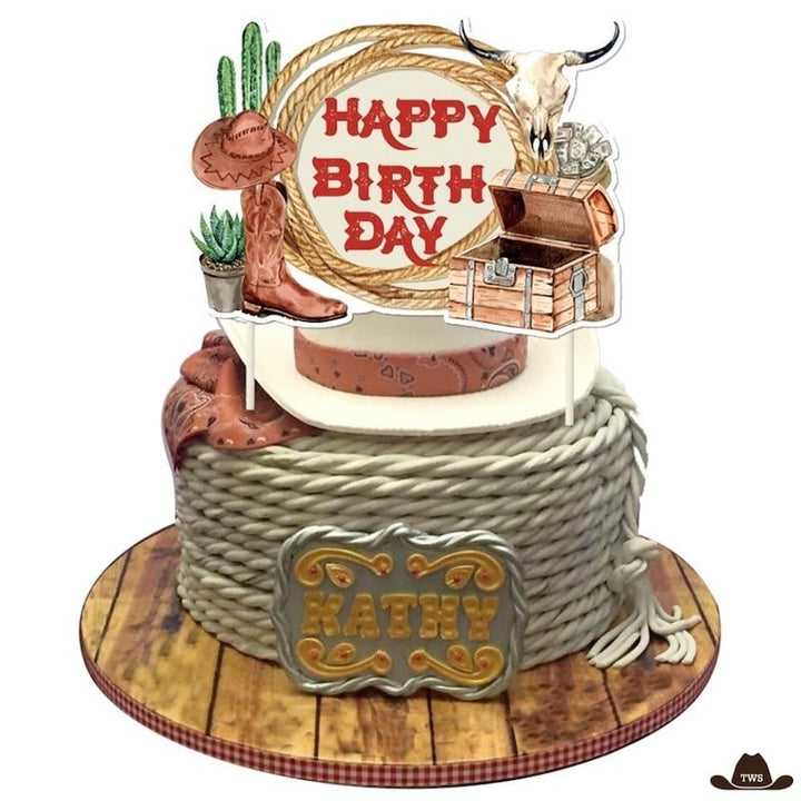 gateau anniversaire western