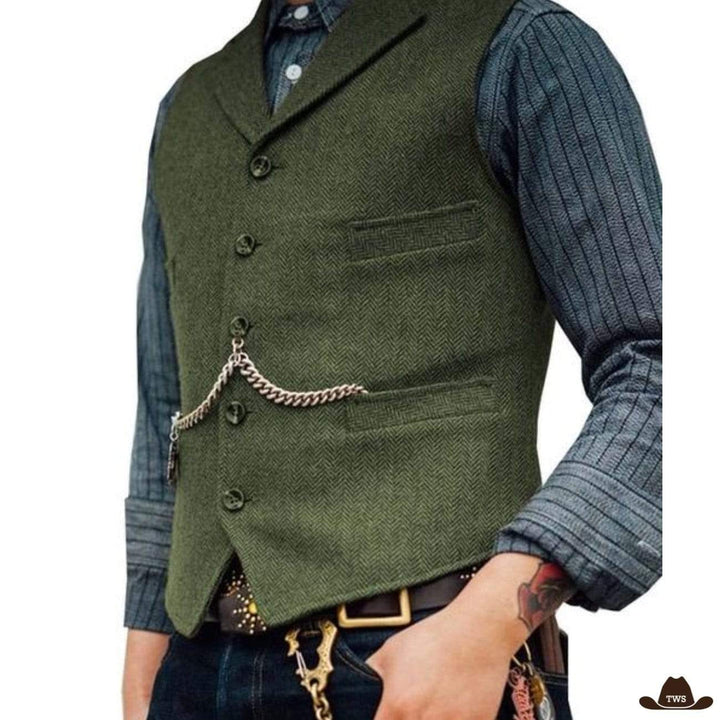 Gilet Cowboy Style - vert