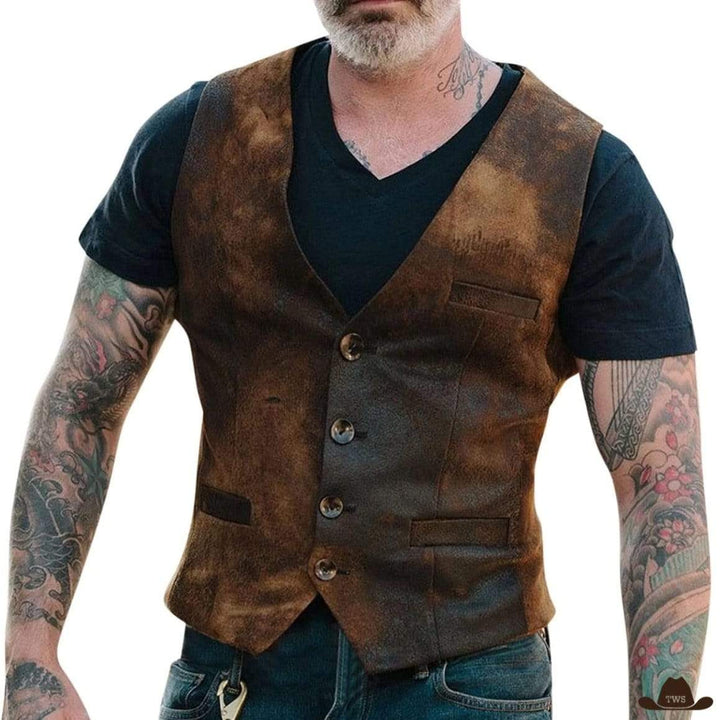 Gilet Sans Manches Cowboy pour Homme