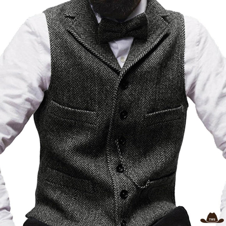 Gilet Western Gris