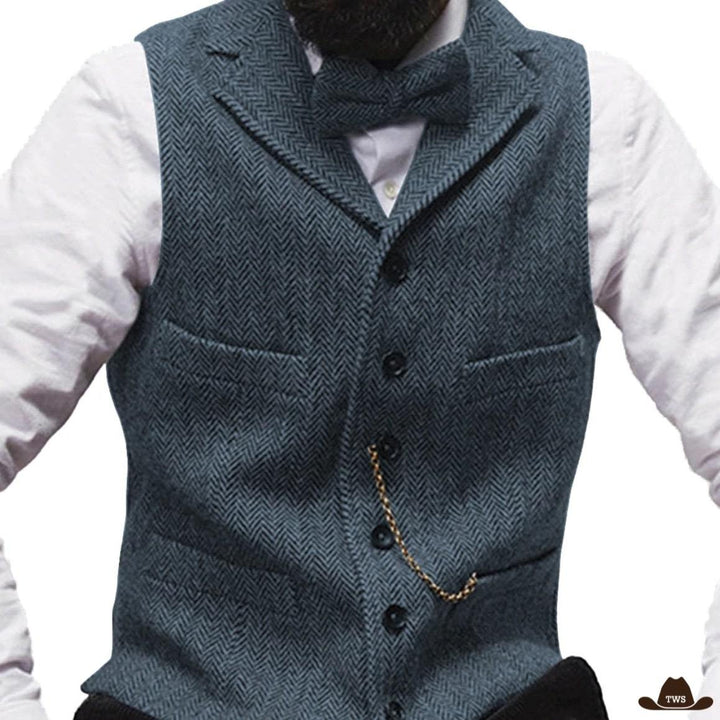 Gilet Western Bleu Clair