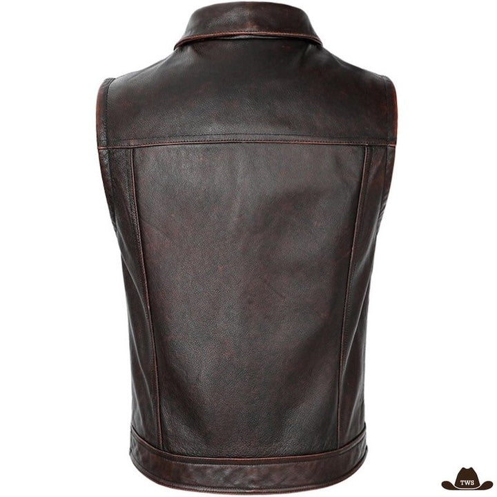 Gilet Cuir Western