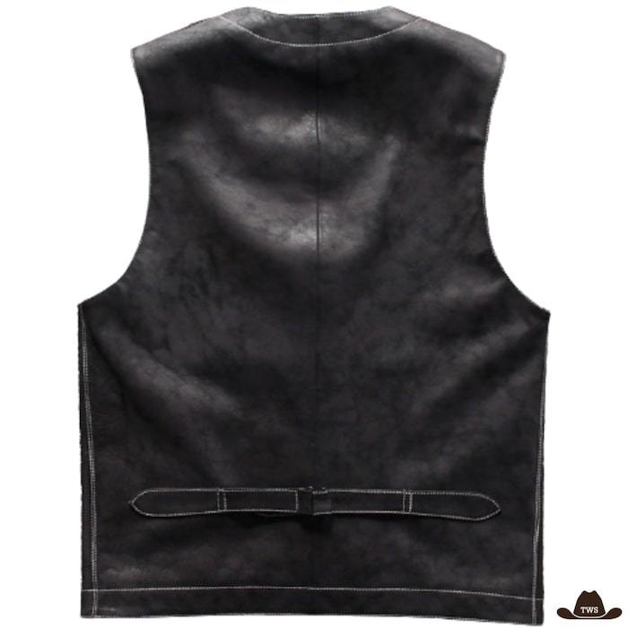 gilet noir western