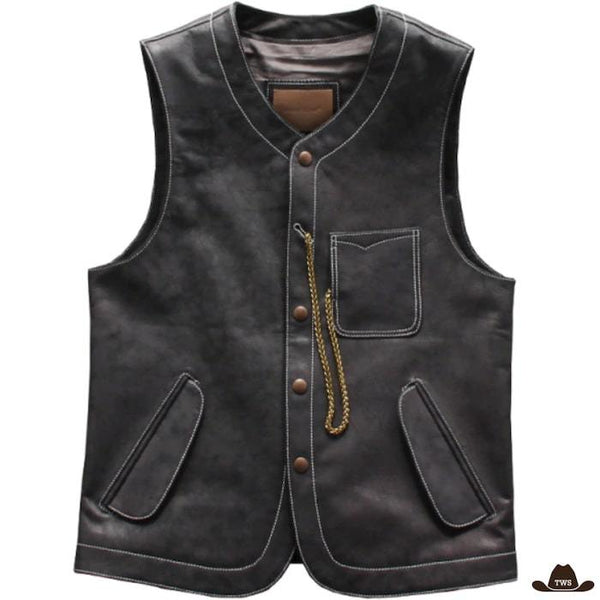 gilet western noir