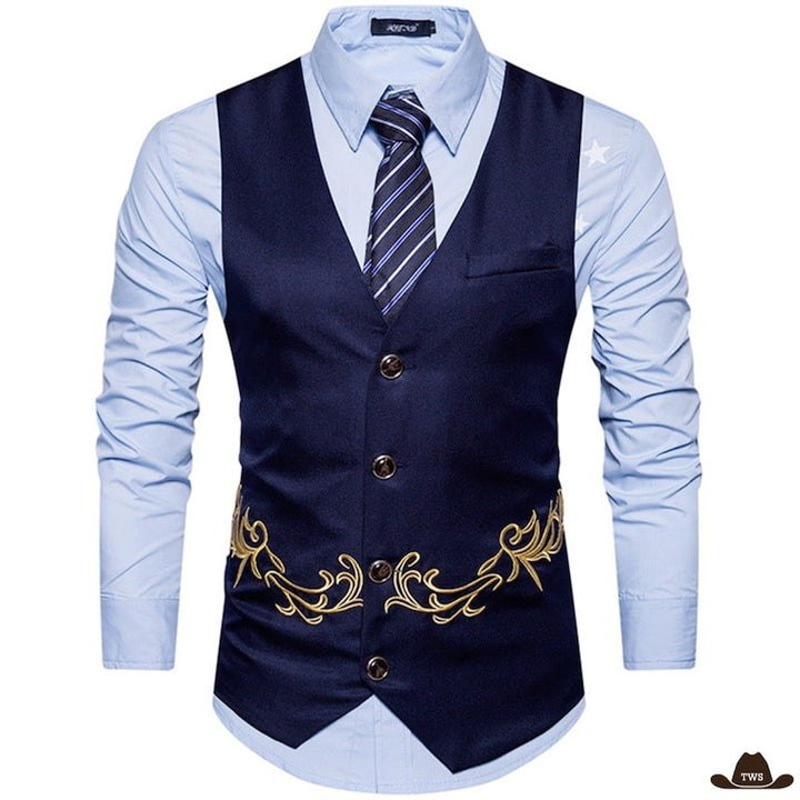 Gilet Western Sans Manche Pour Homme