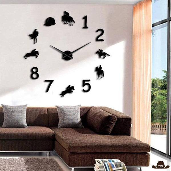 Horloge de style western - noir