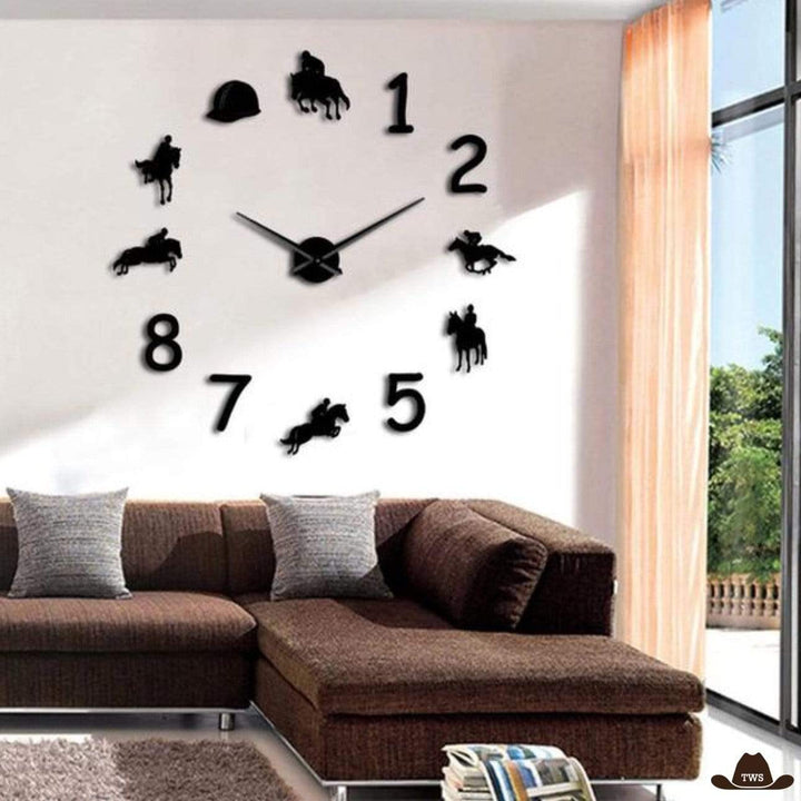 Horloge de style western - noir