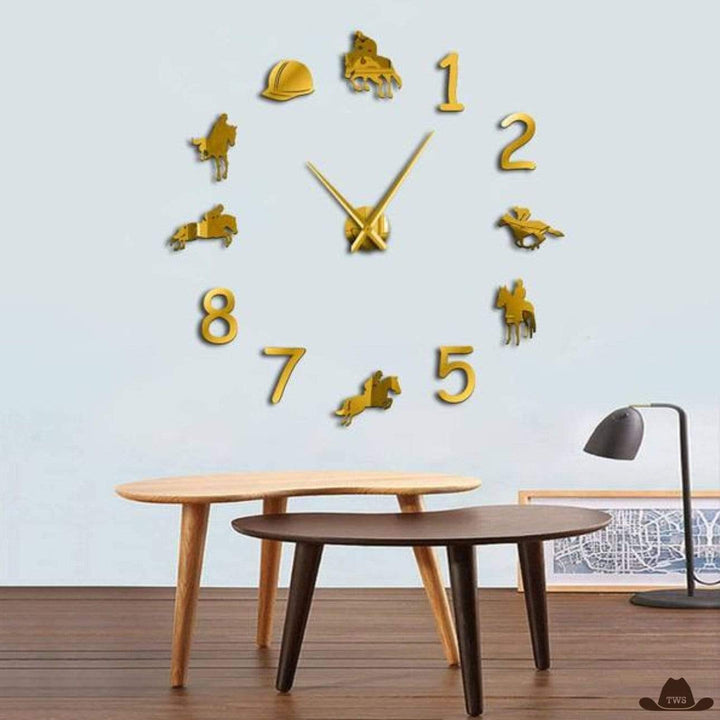 Horloge de style western - or