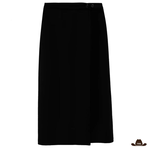 jupe noire coton western