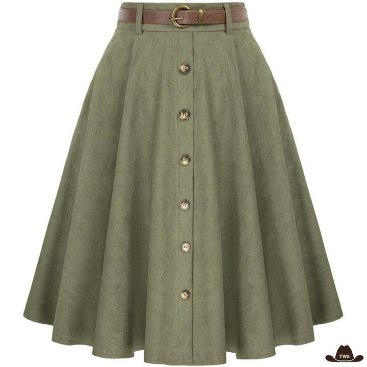 Mini Jupe Western Verte