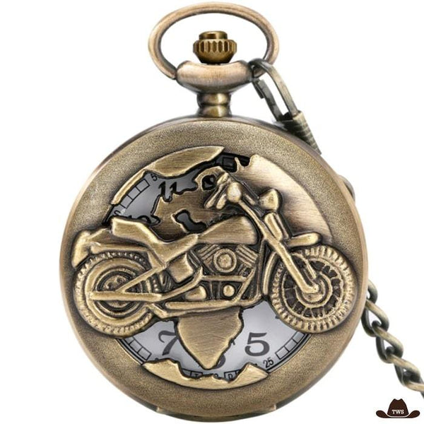 Montre à Gousset Motif Moto