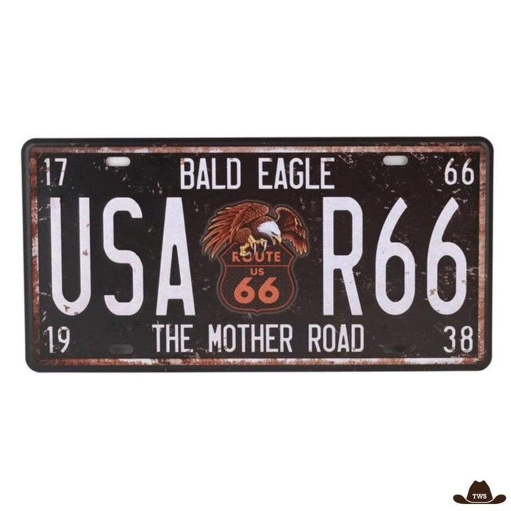 Plaque Métal Bald Eagle