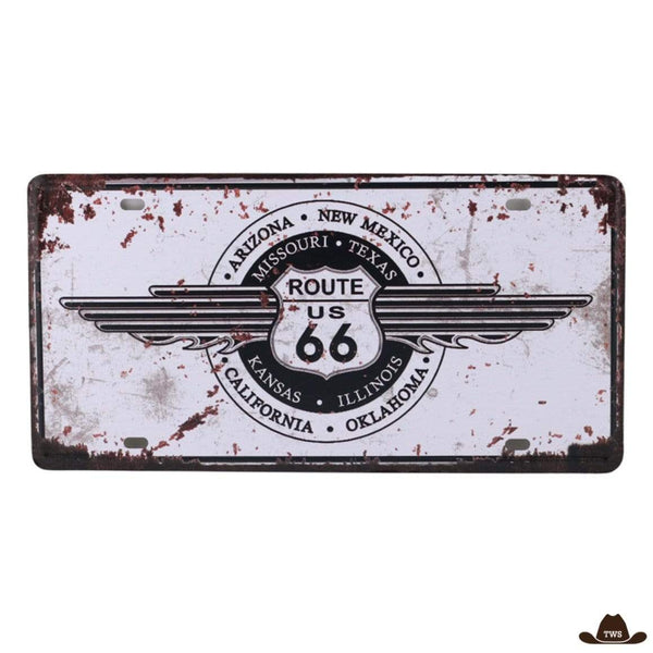 Plaque Métal Route US 66