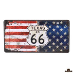 Plaque Métal Texas US 66