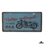 Plaque Métal Vintage Motorcycle