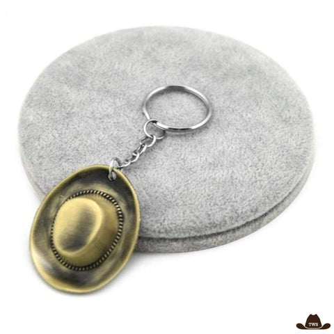 Porte-clef western Chapeau de cowboy - doré
