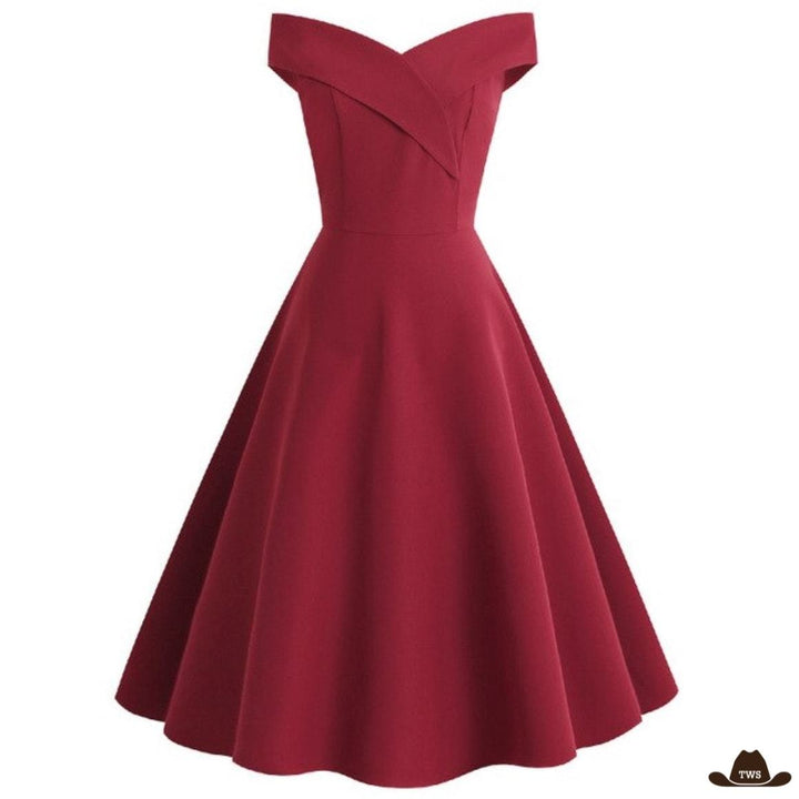 robe country femme festif rouge