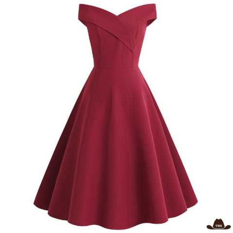 robe country femme festif rouge
