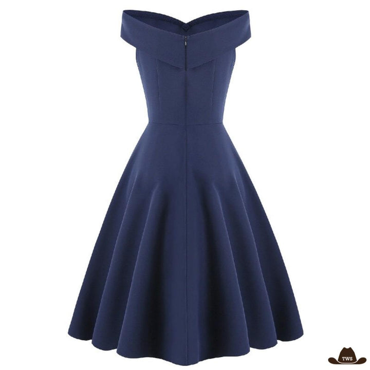 robe country femme festif bleue