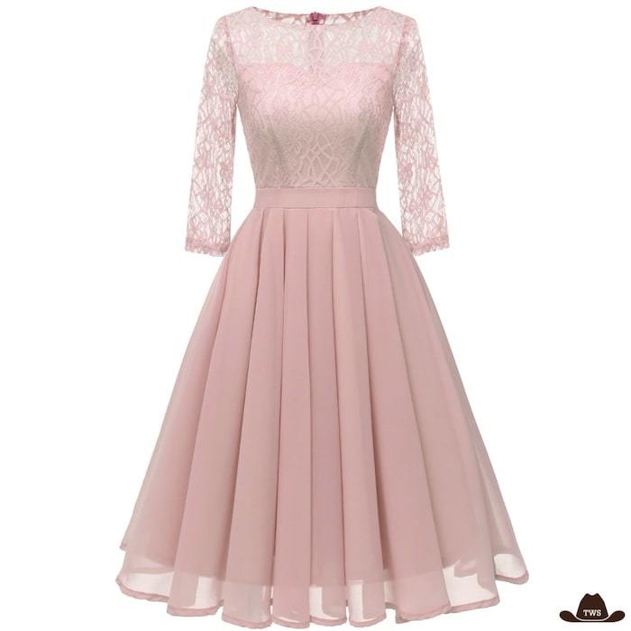 Robe de Demoiselle d'Honneur Thème Western Rose