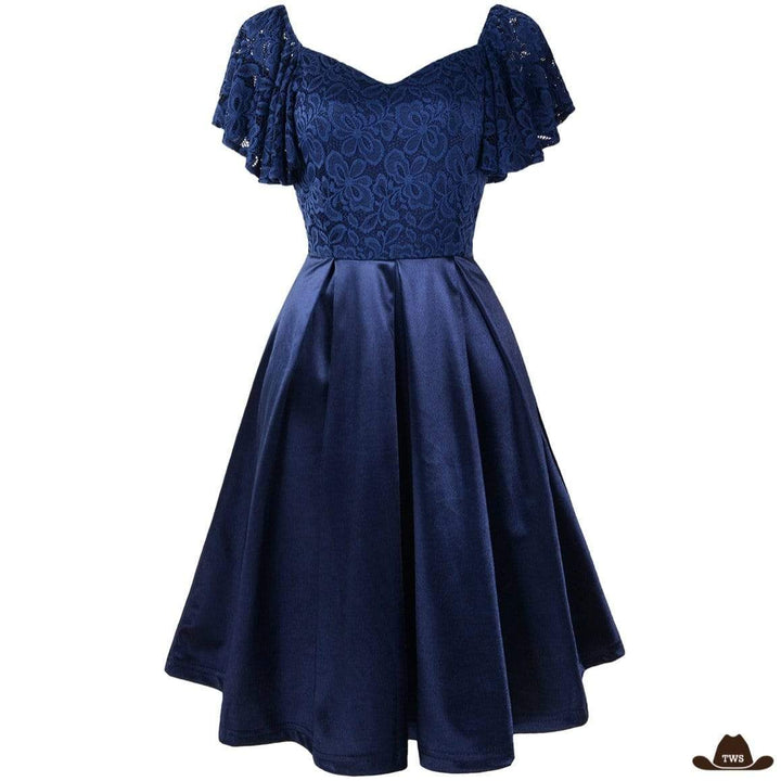 Robe de Soirée Far Western Bleue