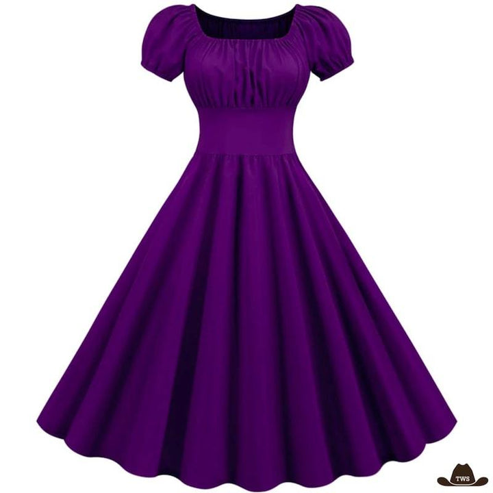 Robe Époque Western Mauve