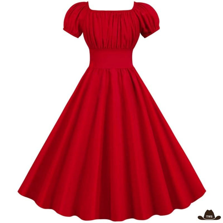 Robe Époque Western Rouge