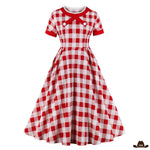 Robe Longue Style Country Rouge