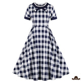 Robe Longue Style Country Bleue