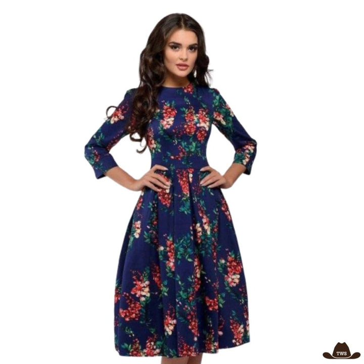 Robe Western Bleue et Rouge